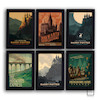 6 عدد تابلو هری پاتر harry potter مدل N-11054
