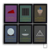 6 عدد تابلو هری پاتر harry potter مدل N-11021
