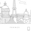 تابلو نقاشی خطی شهر پاریس مدل N-31210