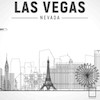 تابلو نقاشی خطی شهر لاس وگاس امریکا مدل N-31214