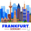 تابلو نقاشی خطی شهر فرانکفورت المان مدل N-31218