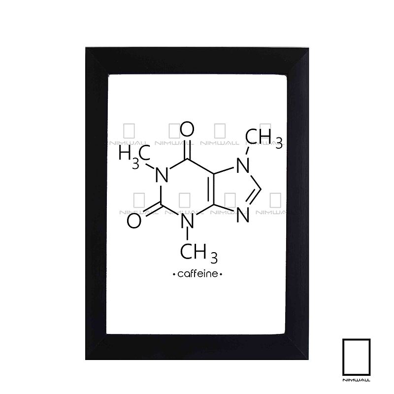 تابلو فرمول شیمیایی کافئین مخصوص کافه  مدل N-84212