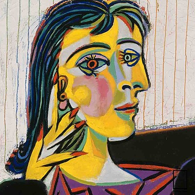 تابلو نقاشی زن اثر پابلو پیکاسو   پارچه کنواس K-95011