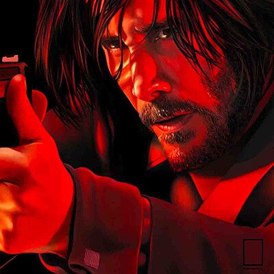 تابلو جان ویک john wick با بازی کیانو ریوز Keanu Reeves مدل N-221995