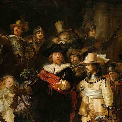 تابلو نقاشی  رامبرانت Rembrandt  پارچه کنواس K-991082