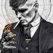 تابلو نقاشی پیکی بلایندرز Peaky Blinders  مدل N-15143