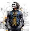 تابلو نقاشی جوکر joker برای فیلم The Dark Knight مدل N-15147