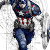 تابلو نقاشی کاپیتان امریکا  Captain America  مدل N-15144