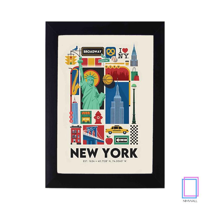 پوستر شهر نیویورک New York مدل N-31382