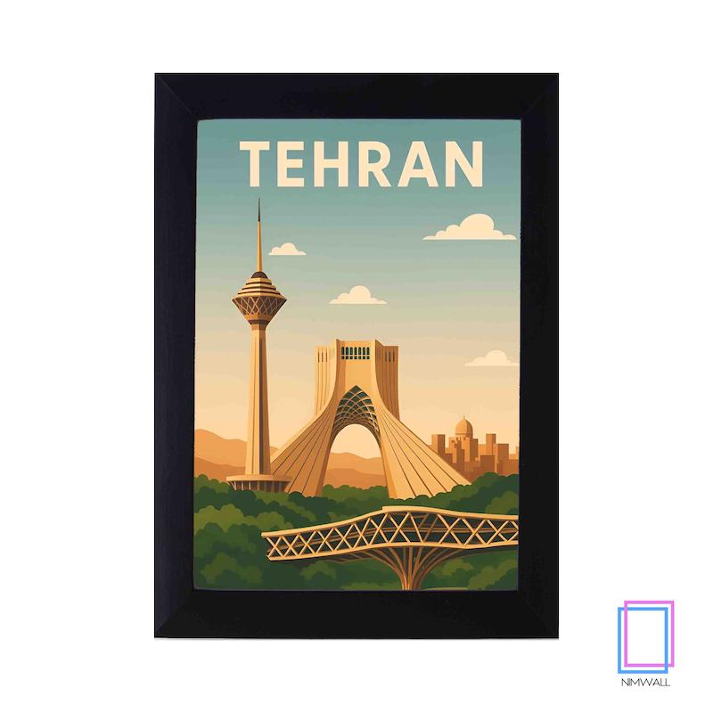 پوستر وینتیج شهر تهران مدل N-31378