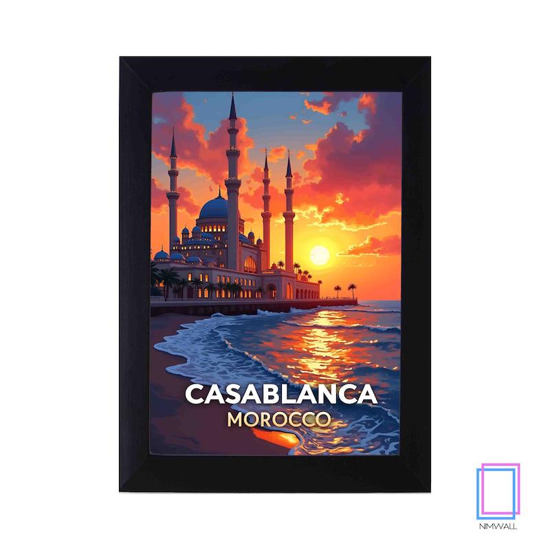 پوستر وینتیج شهر کازابلانکا  مدل N-31380