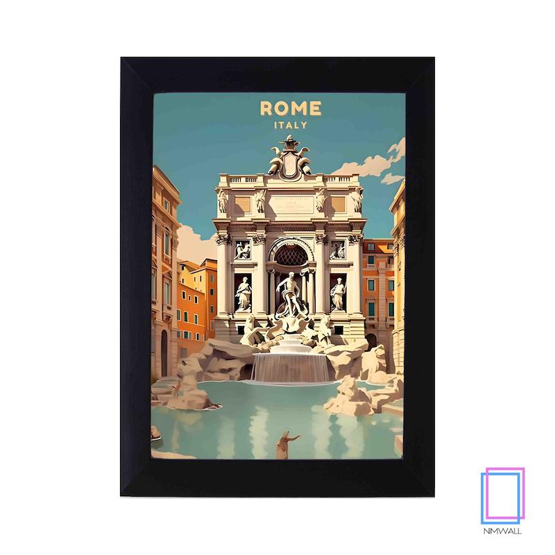 پوستر وینتیج شهر رم مدل N-31381