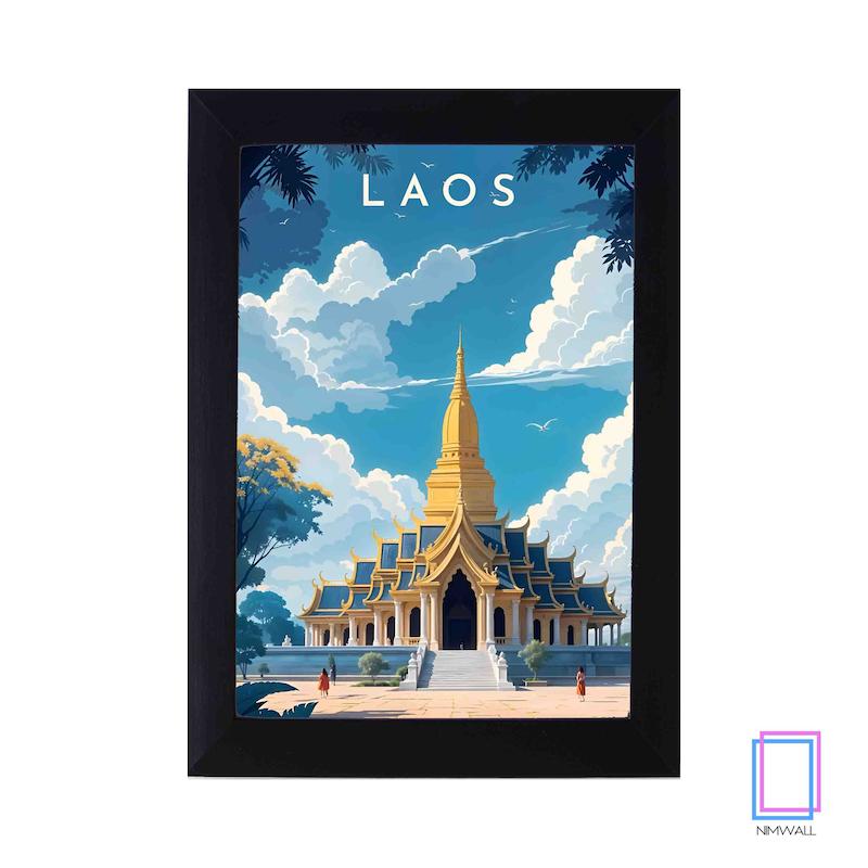 پوستر وینتیج شهر لائوس  مدل N-31384