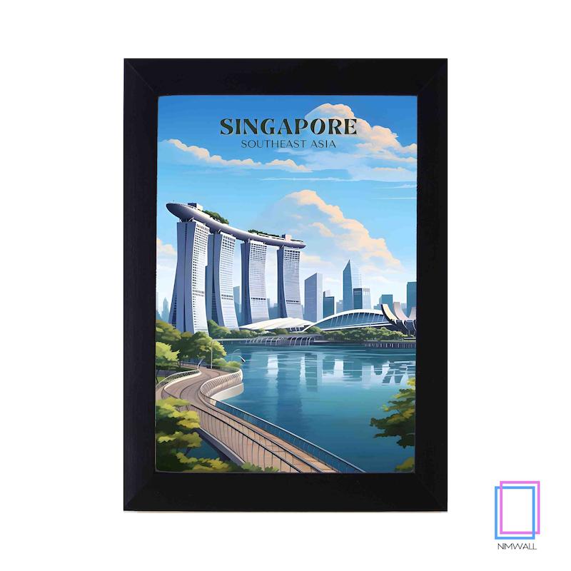 پوستر وینتیج شهر سنگاپور مدل N-31393