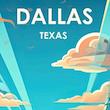 پوستر وینتیج شهر دلاس  مدل N-31395