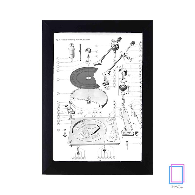 تابلو قطعات گرامافون مدل N-84302