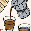 تابلو موکا پات و کروسان مخصوص کافه مدل N-84314