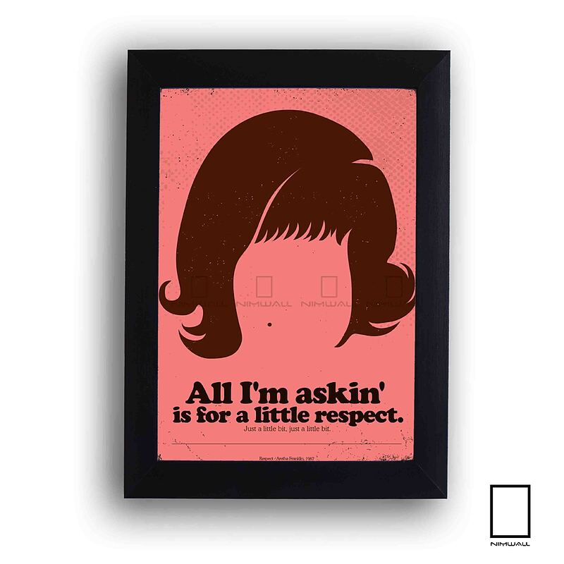 تابلو مینیمال آرتا فرانکلین Aretha Franklin مدل N-55011