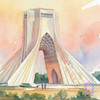 تابلو نقاشی برج آزادی تهران مئل N-15180