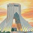 تابلو نقاشی برج آزادی تهران مئل N-15182