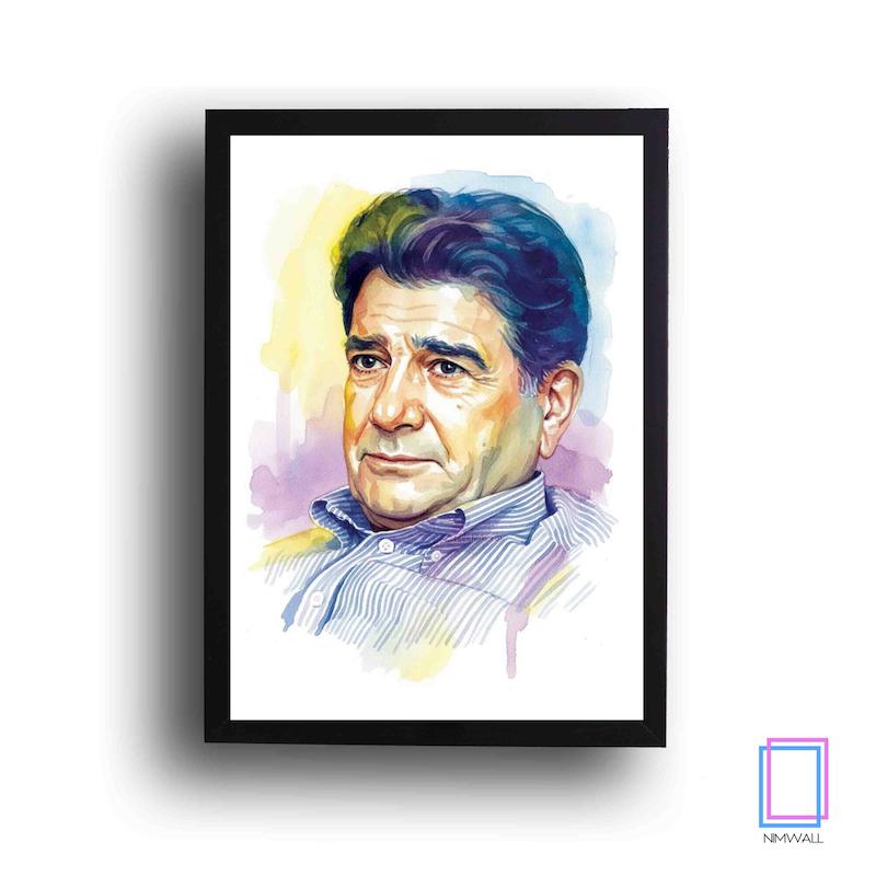تابلو نقاشی زنده یاد استاد محمد رضا شجریان مدل N-15155