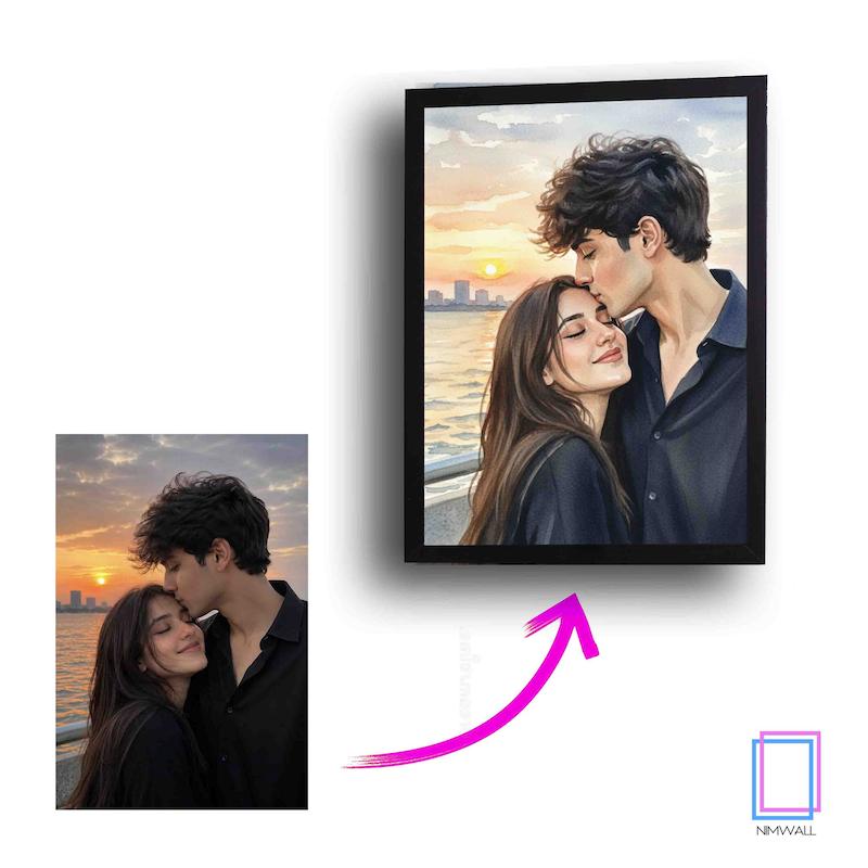 تابلو شخصی سازی شده نقاشی با آبرنگ ( AI painting)