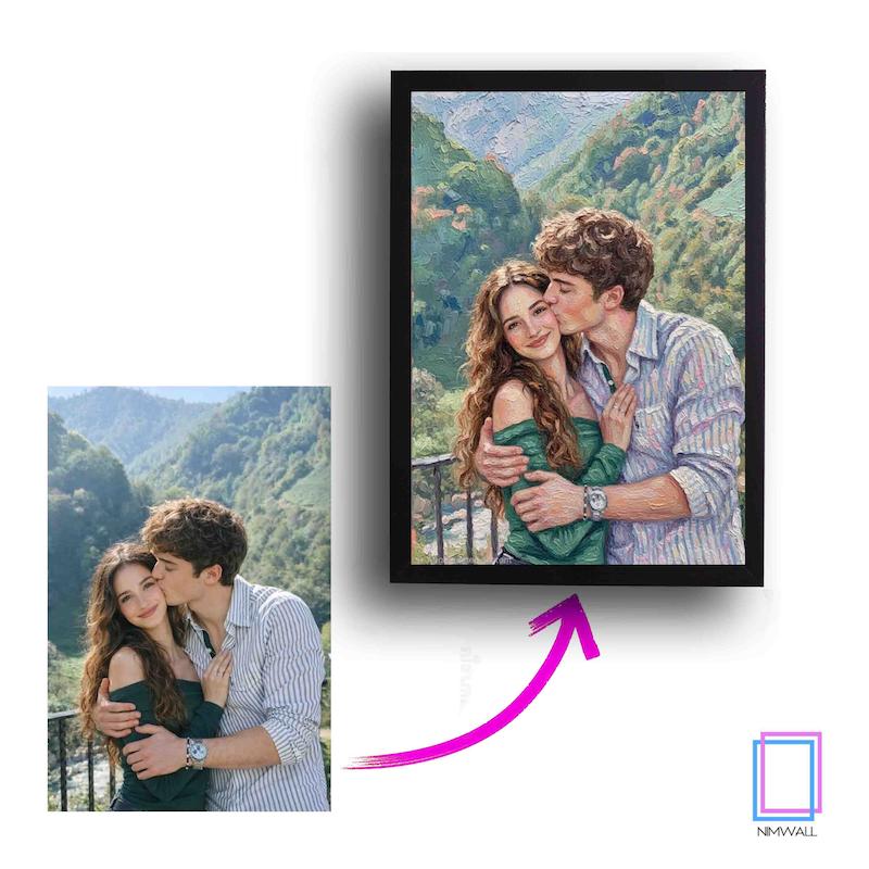 تابلو شخصی سازی شده نقاشی با رنگ روغن ( AI painting)