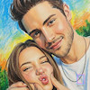 تابلو شخصی سازی شده نقاشی با مدادرنگی ( AI painting)
