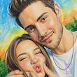 تابلو شخصی سازی شده نقاشی با مدادرنگی ( AI painting)