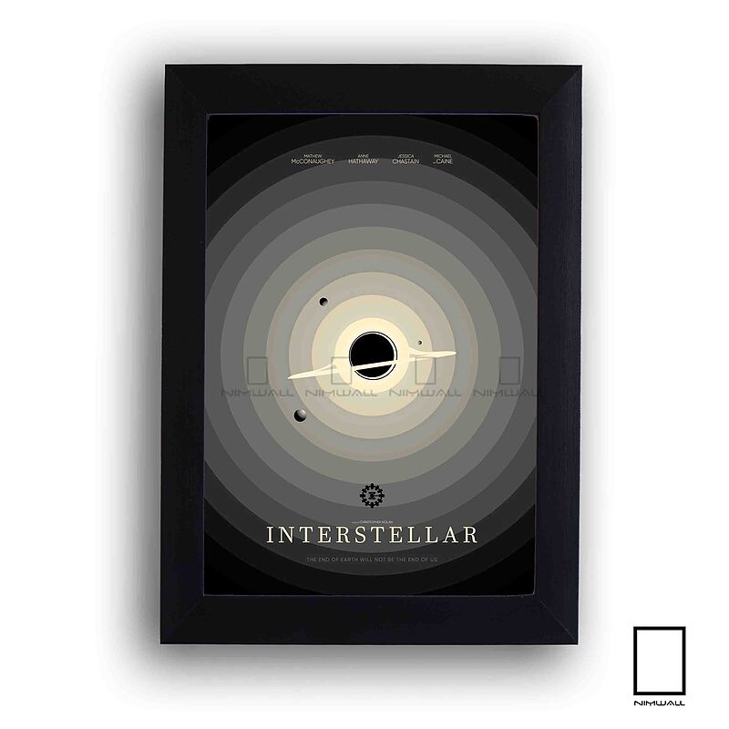 تابلو مینیمال فیلم در میان ستارگان "Interstellar" مدل N-22288