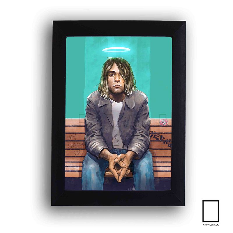 تابلو نقاشی کرت کوبین Kurt Cobain از گروه نیروانا NIRVANA  مدل N-55112