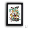 تابلو فانتزی Oh my DOGSمدل N-12056