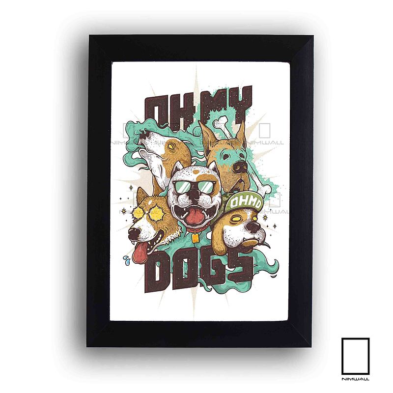 تابلو فانتزی Oh my DOGSمدل N-12056