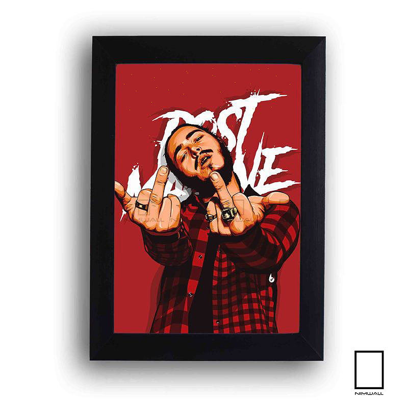 تابلو نقاشی پست مالون post malone مدل N-55113