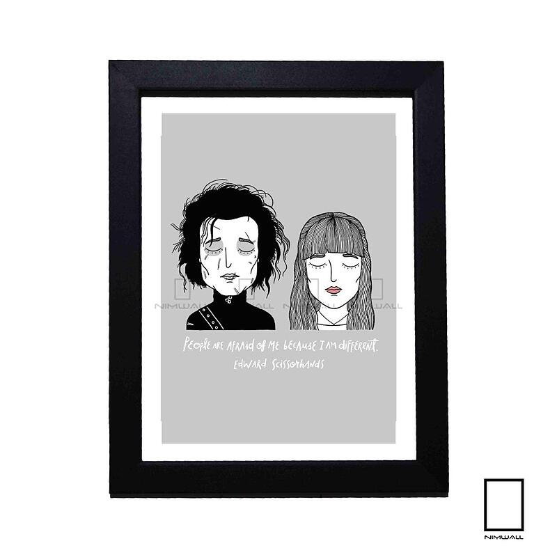 تابلو مینیمال فیلم ادوارد دست‌قیچی Edward Scissorhands مدل N-22142