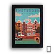 پوستر وینتیج طرح شهر آمستردام مدل N-31002