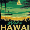 پوستر وینتیج طرح هاوایی مدل N-31015