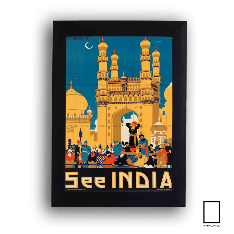 پوستر وینتیج طرح کشور هند مدل N-31019