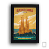 پوستر وینتیج طرح شهر بارسلونا مدل N-31035