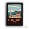 پوستر وینتیج طرح شهر فلورانس ایتالیا مدل N-31036