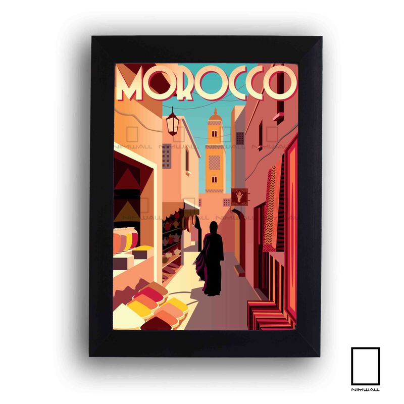 پوستر وینتیج کشور مراکش مدل N-31063