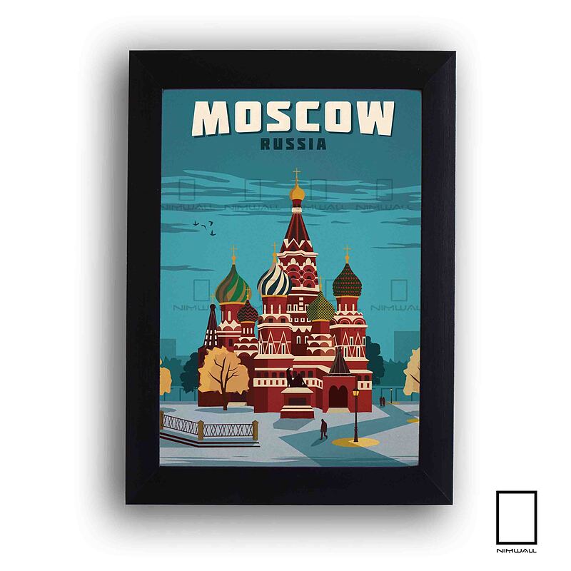 پوستر وینتیج شهر مسکو مدل N-31064