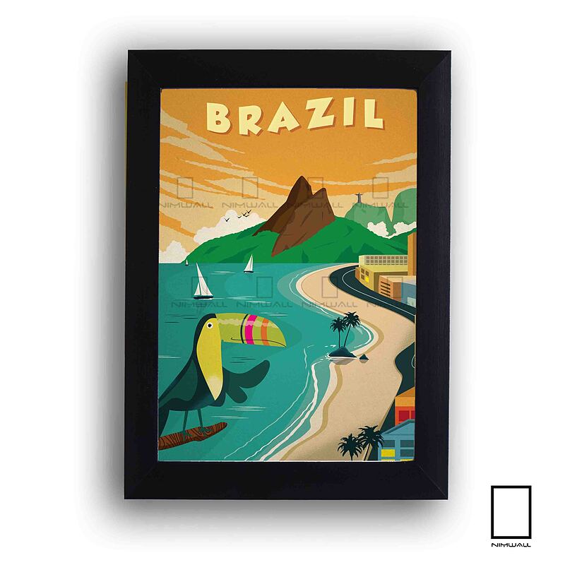 پوستر وینتیج شهر کشور برزیل مدل N-31050