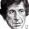 تابلو نقاشی لئوناردو کوهن Leonard Cohen  مدل N-55167