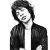 تابلو مینیمال میک جکر Mick Jagger مدل N-55165