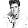 تابلو مینیمال الویس پریسلی Elvis Presley مدل N-55179