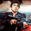 پوستر ال پاچینو Al pacino برای فیلم صورت زخمی Scarface مدل N-22518