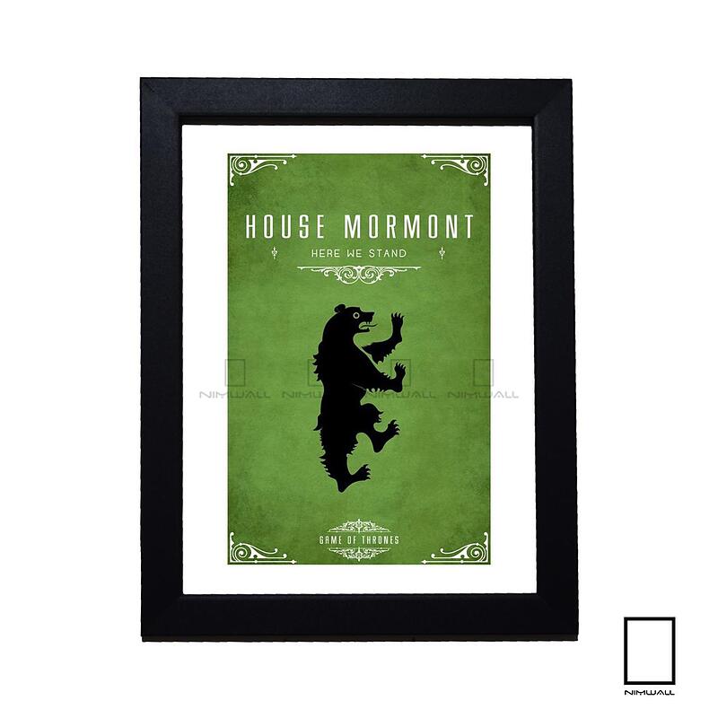 تابلو مینیمال نماد خاندان های سریال بازی تاج و تخت game of thrones مدل N-54001