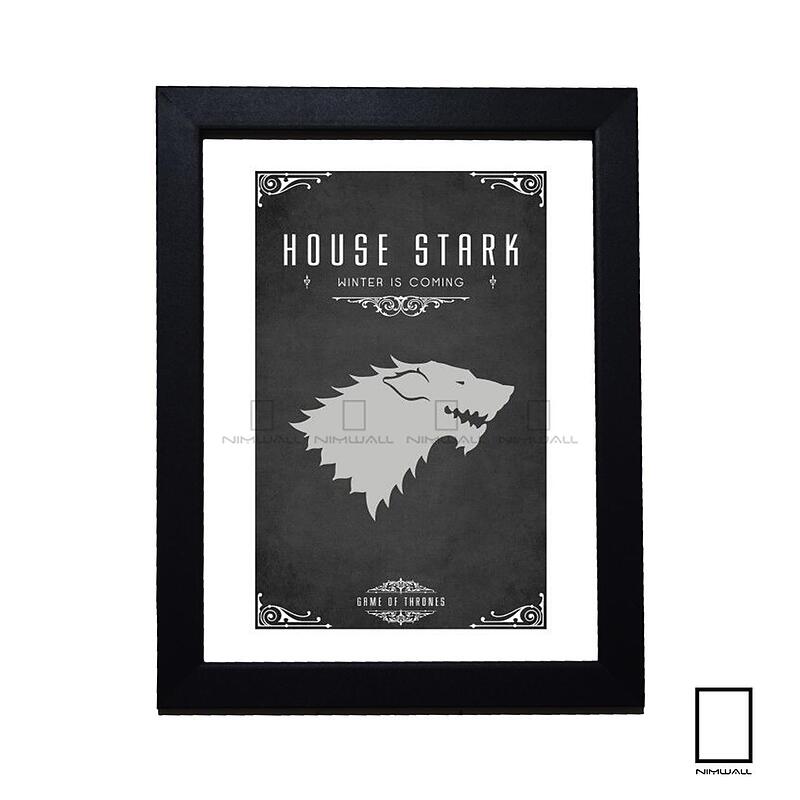 تابلو مینیمال نماد خاندان های سریال بازی تاج و تخت game of thrones مدل N-54015
