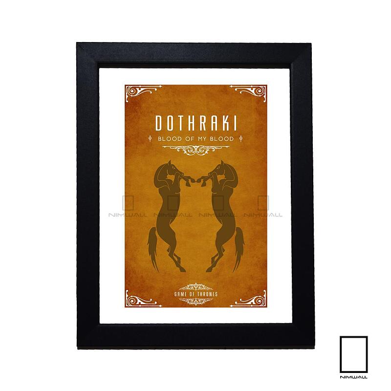 تابلو مینیمال نماد خاندان های سریال بازی تاج و تخت game of thrones مدل N-54018